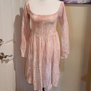 Torrid Boho Pink tie-dye smocked mini dress 👗 😍